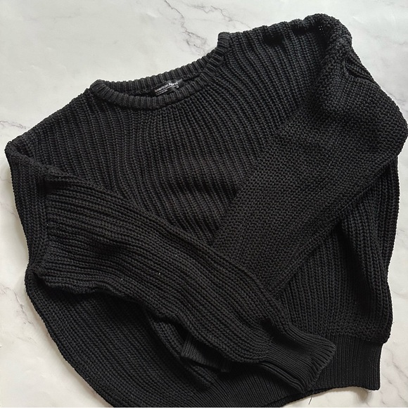 American Apparel Black US XS Fisherman Crewneck Sweater - Picture 3 of 11